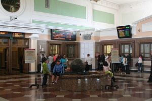 Wnętrze dworca w Krasnojarsku